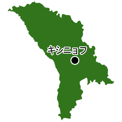 モルドバ共和国無料フリーイラスト｜首都名(緑)